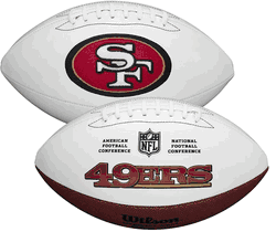 San Francisco 49ers Wilson NFL Live Signature Autograph White Panel Football
