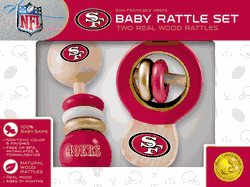 San Francisco 49ers Wood Rattle Set