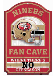 San Francisco 49ers Wood Sign - 11"x17" Fan Cave Design