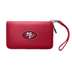 San Francisco 49ers Zip Organizer Wallet Pebble Dark Red