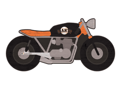 San Francisco Giants 12" Motorcycle Cutout Wood Sign