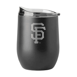San Francisco Giants 16oz Black Etch Powder Coat Curved Bev