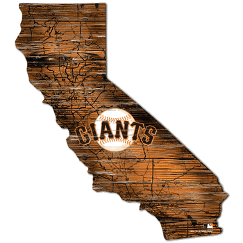 San Francisco Giants 24in. Distressed State w/Logo Sign