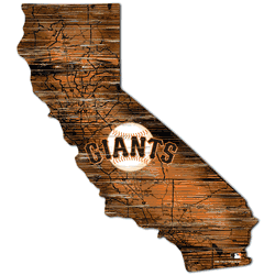 San Francisco Giants 24in. Distressed State w/Logo Sign