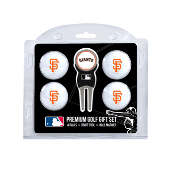 San Francisco Giants 4 Ball Gift Set + Divot Tool & Marker