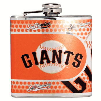 San Francisco Giants 6oz Stainless Steel Flask with Metallic Graphics