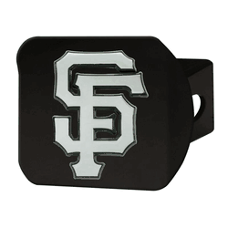 San Francisco Giants Black Metal Hitch Cover with Metal Chrome 3D Emblem