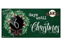 San Francisco Giants Chalk Christmas Countdown 6x12 Sign