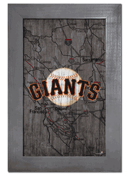 San Francisco Giants City Map 11x19 Sign
