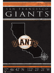 San Francisco Giants Coordinates 17x26