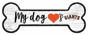 San Francisco Giants Dog Bone 6x12 Sign