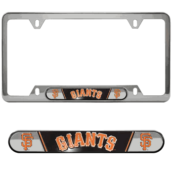 San Francisco Giants Embossed License Plate Frame, 6.25in x 12.25in