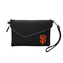 San Francisco Giants Fold Over Crossbody Pebble Black