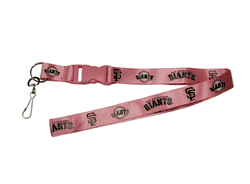 San Francisco Giants Lanyard - Breakaway with Key Ring - Pink