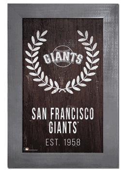 San Francisco Giants Laurel Wreath 11x19 Sign