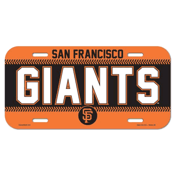 San Francisco Giants License Plate Plastic