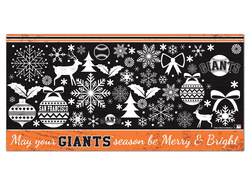 San Francisco Giants Merry and Bright 6x12 Sign