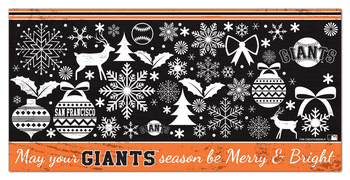 San Francisco Giants Merry and Bright 6x12 Sign
