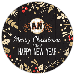 San Francisco Giants Merry Christmas & New Year 12in Circle