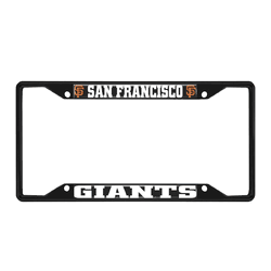 San Francisco Giants Metal License Plate Frame Black Finish