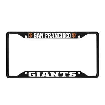 San Francisco Giants Metal License Plate Frame Black Finish