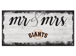 San Francisco Giants Script Mr & Mrs 6x12 Sign