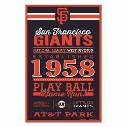 San Francisco Giants Sign 11x17 Wood Established Design