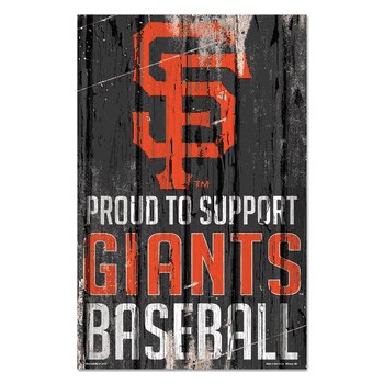 San Francisco Giants Sign 11x17 Wood Proud to Support Design