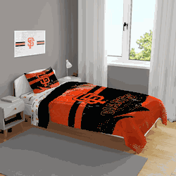 San Francisco Giants Slanted Stripe 4 PC Twin Bed in a Bag