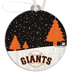 San Francisco Giants Snow Scene Ornament
