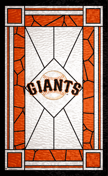San Francisco Giants Stained Glass 11x19 Wood Sign