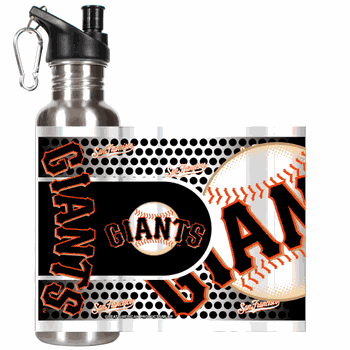 San Francisco Giants Stainless Steel Water Bottle with Hi-Def Metallic Graphics