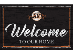 San Francisco Giants Team Color Welcome 11x19 Sign
