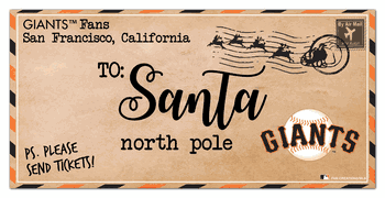 San Francisco Giants To Santa 6x12 Sign