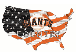San Francisco Giants USA Shape Flag Cutout