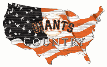 San Francisco Giants USA Shape Flag Cutout
