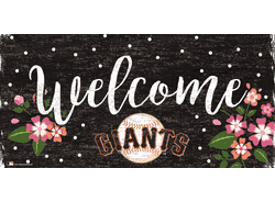 San Francisco Giants Welcome Floral 6x12 Sign
