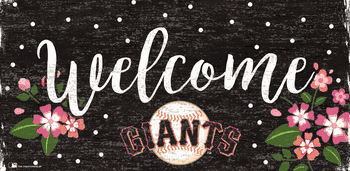 San Francisco Giants Welcome Floral 6x12 Sign