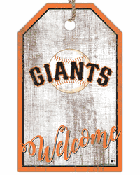 San Francisco Giants Welcome Team Tag 11x19 Sign