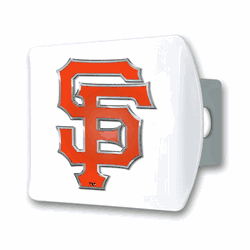 San Francisco Giants White Metal Hitch Cover with  3D Color Emblem