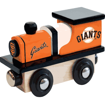 San Francisco Giants Wood Train Engine