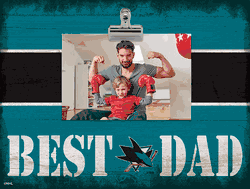 San Jose Sharks 10" x 8" Best Dad with Stripe Clip Frame