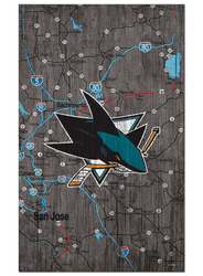 San Jose Sharks 11x19 City Map Sign