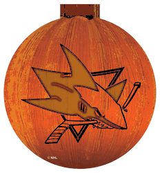 San Jose Sharks 12 in. Halloween Pumpkin Sign