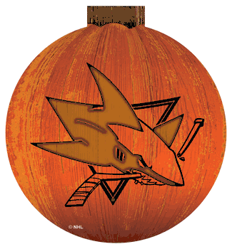 San Jose Sharks 12 in. Halloween Pumpkin Sign
