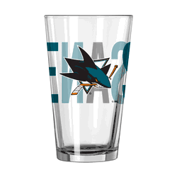 San Jose Sharks 16oz Overtime Pint Glass