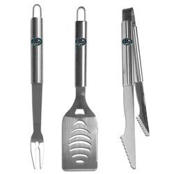 San Jose Sharks 3 pc Stainless Steel BBQ Set
