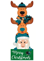 San Jose Sharks 31" Santa Stack Leaner