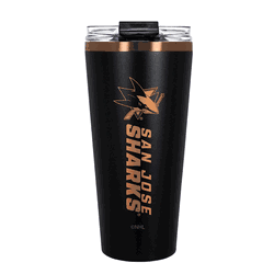 San Jose Sharks 32oz Black and Copper Big Slim with Straw