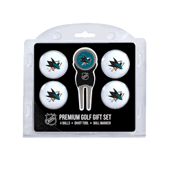 San Jose Sharks 4 Ball Gift Set + Divot Tool & Marker